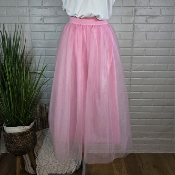 NWT Outad Ballet Pink Tulle Tutu Midi Skirt Small Medium - Picture 1 of 7